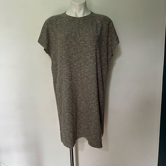 Pure Jill J Jill Cotton Shift Dress Sage green - Picture 8 of 8